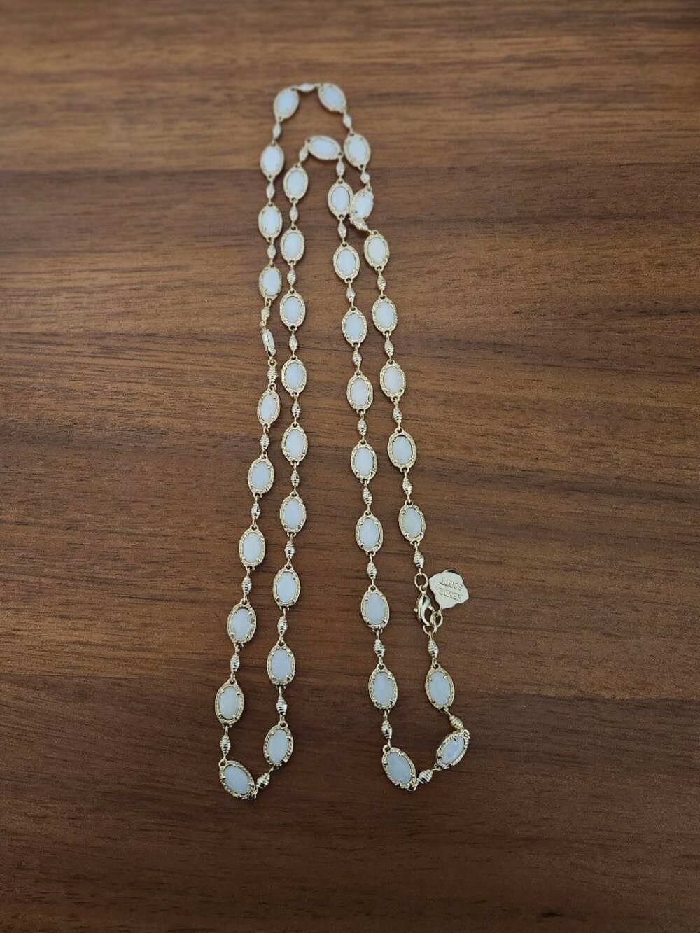 Kendra Scott White Pearl Gale Gold Long Necklace